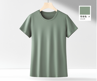 100% supima cotton women crew neck Short Sleeve tees