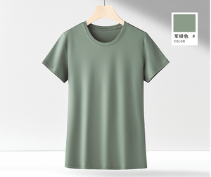 100% supima cotton women crew neck Short Sleeve tees
