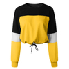 T/C Women fashion block crop sweatshirt 
