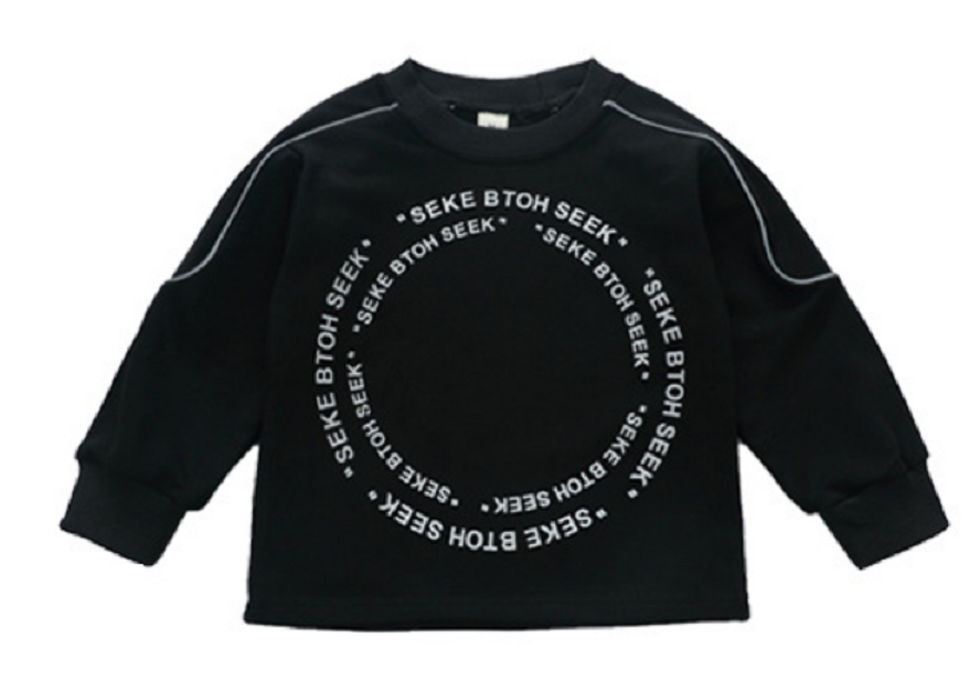 2021 Boys print reflective fashion sweatshirt