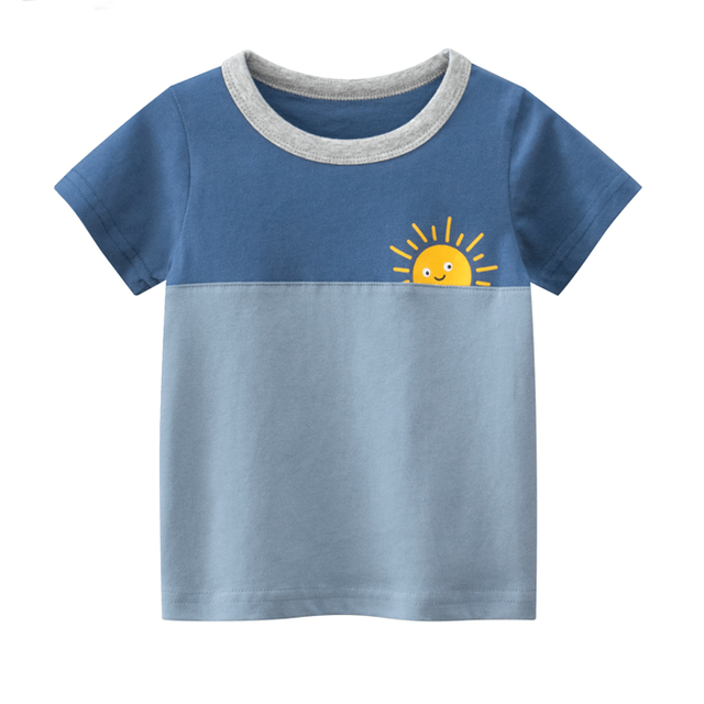  Kids Boys Printed panel Short Sleeve T- Shirt 