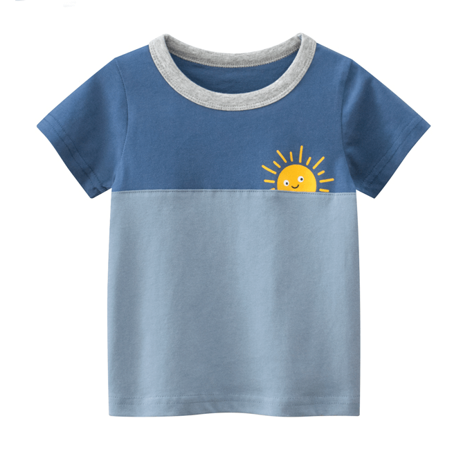  Kids Boys Printed panel Short Sleeve T- Shirt 