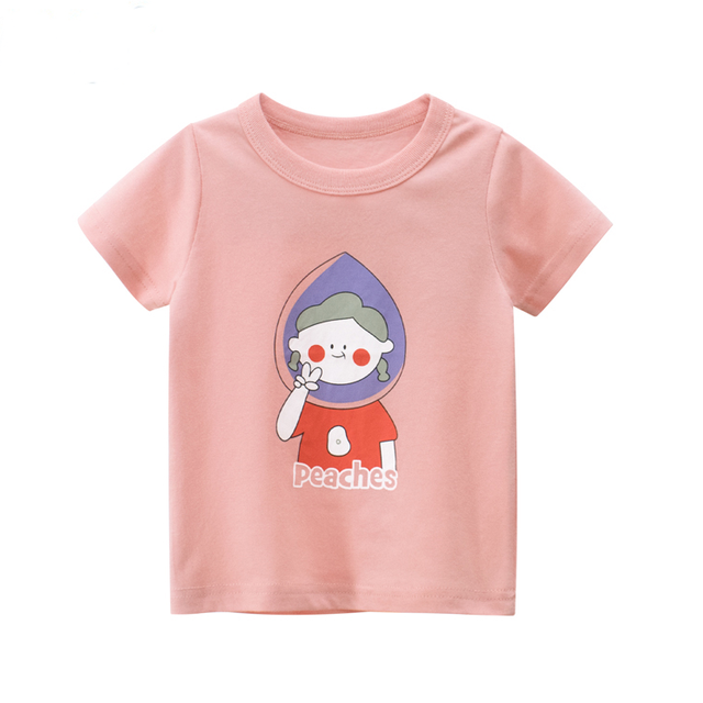 Girls fashion short sleeve T-shirt