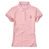 Bunny women polo shirt with tipping on collar and sleeve opening