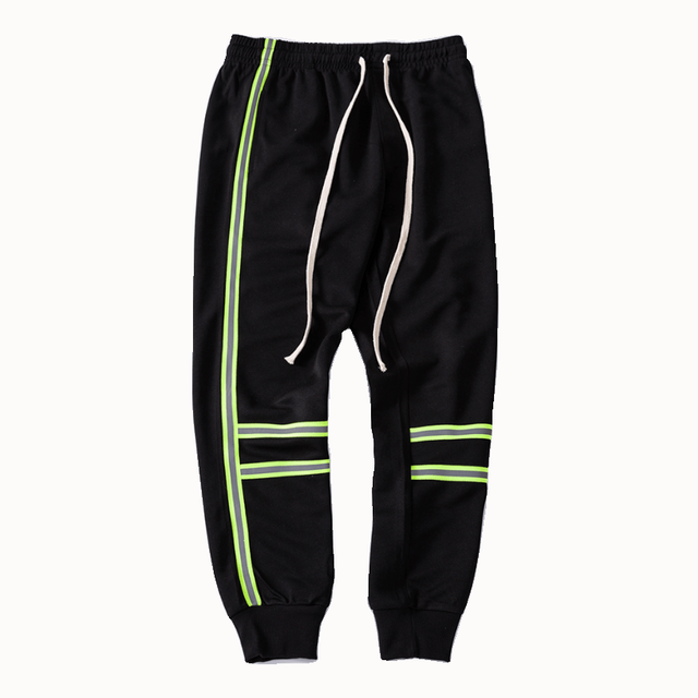 Wholesale Mens Fashion reflective stripes jogger pant