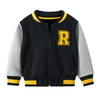 Boys sports casual zip up fleece baseball jacket