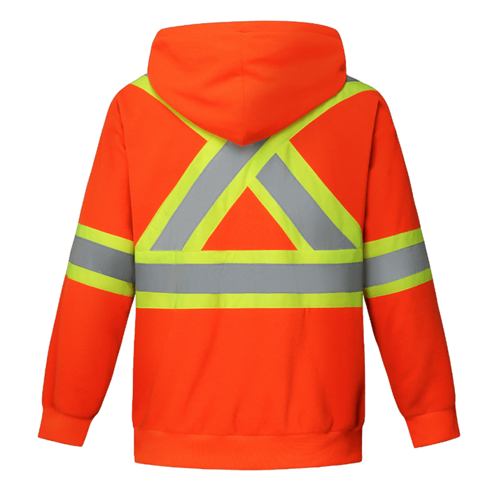 100% polyester polar fleece Hi Vis mens safety hoodie