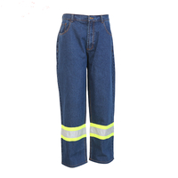 Worker's safety jeans pant with reflective tape