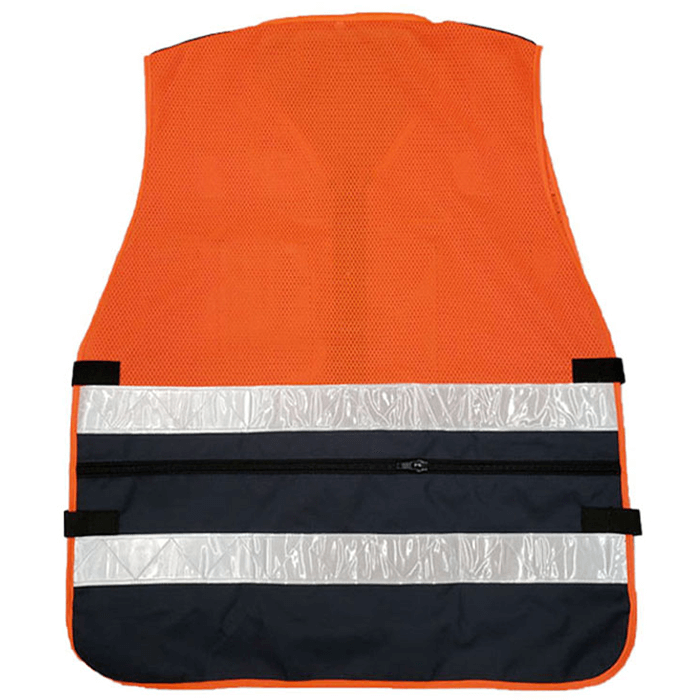 100% Polyester Breathable Mesh Multi Pockets Public Worker Road Security Protective Reflective Safety Vest