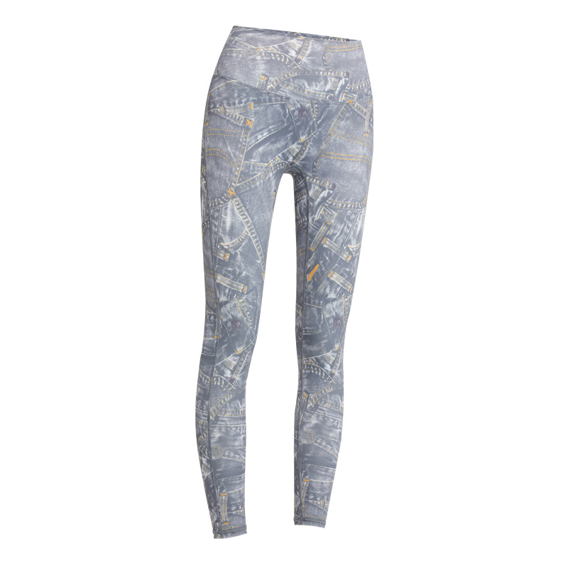 Women camouflage yoga pants with high waist and buttocks design