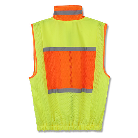 100% polyester mesh fluorescent green fashionable safety vest