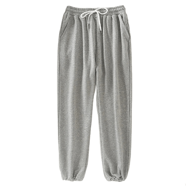 Wholesale factory string plain cotton oversize jogger pants for women