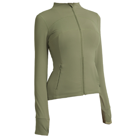 Cool feeling and quick dry custom women activity yoga jacket