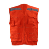poplin safety workwear vest with multi-pockets