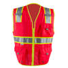 Custom high visibility reflective security safety vest