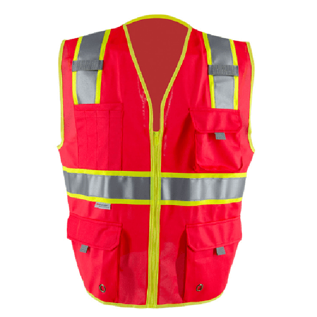 Custom high visibility reflective security safety vest