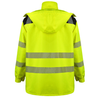 Hi vis fleece or quilted liner reflective safety winter jacket