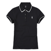 Bunny women polo shirt with tipping on collar and sleeve opening